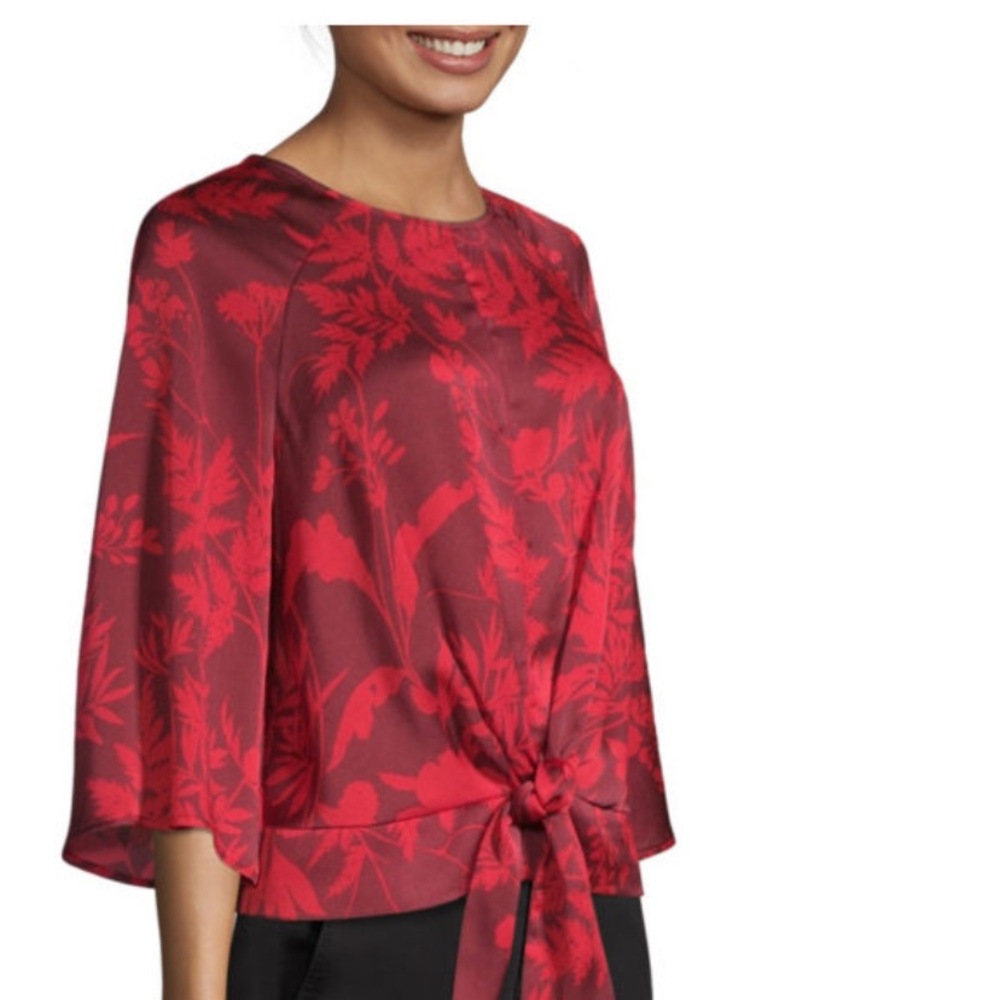 Liz Claiborne 3/4 sleeve keyhole blouse❤️